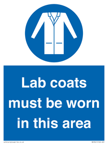 Lab coats must be worn in this area